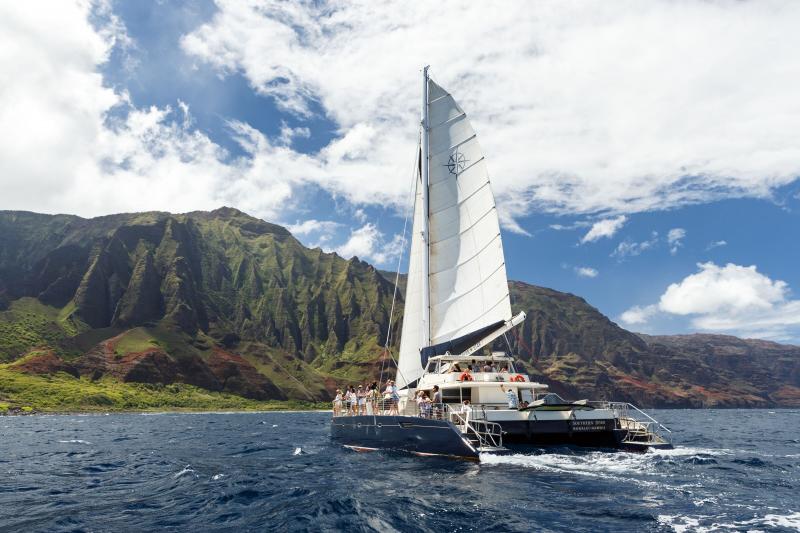 Napali Coast Catamaran Ride Kauai Air Vacation Activities
