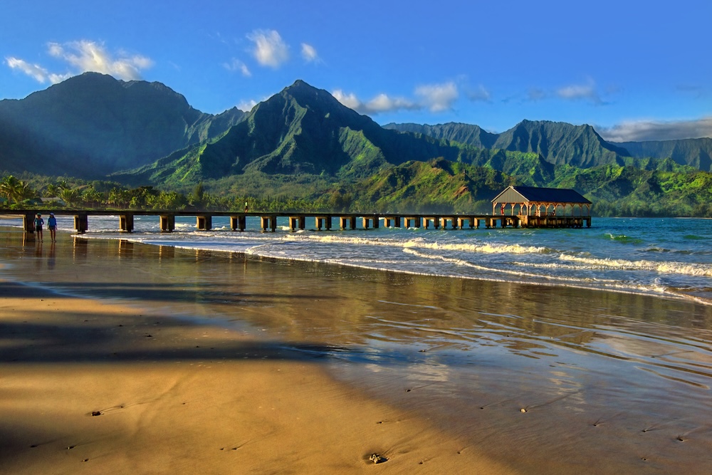 Hanalei Bay pier Kauai Hawaii