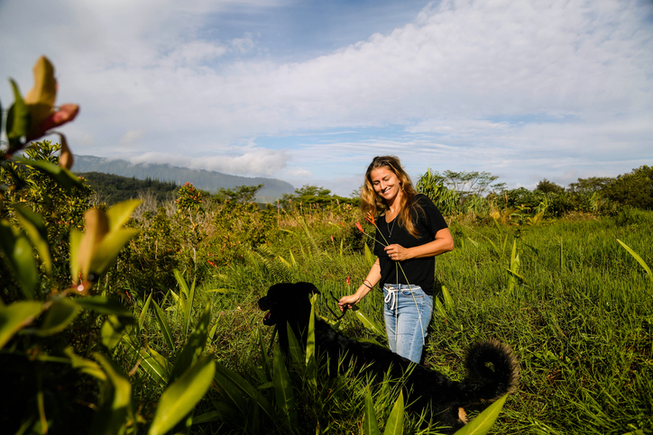 hawaii dog and human