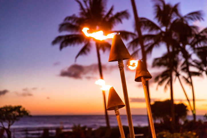 aulii luau beachfront area