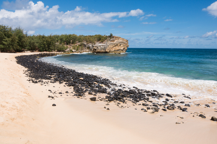A view of Shipwreck Beach on Kauai