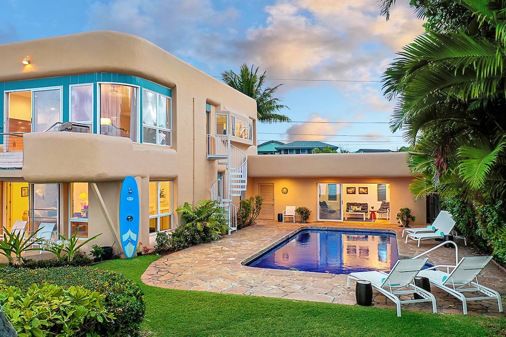 The exterior of the rental, Hale Ma'ana Hou.