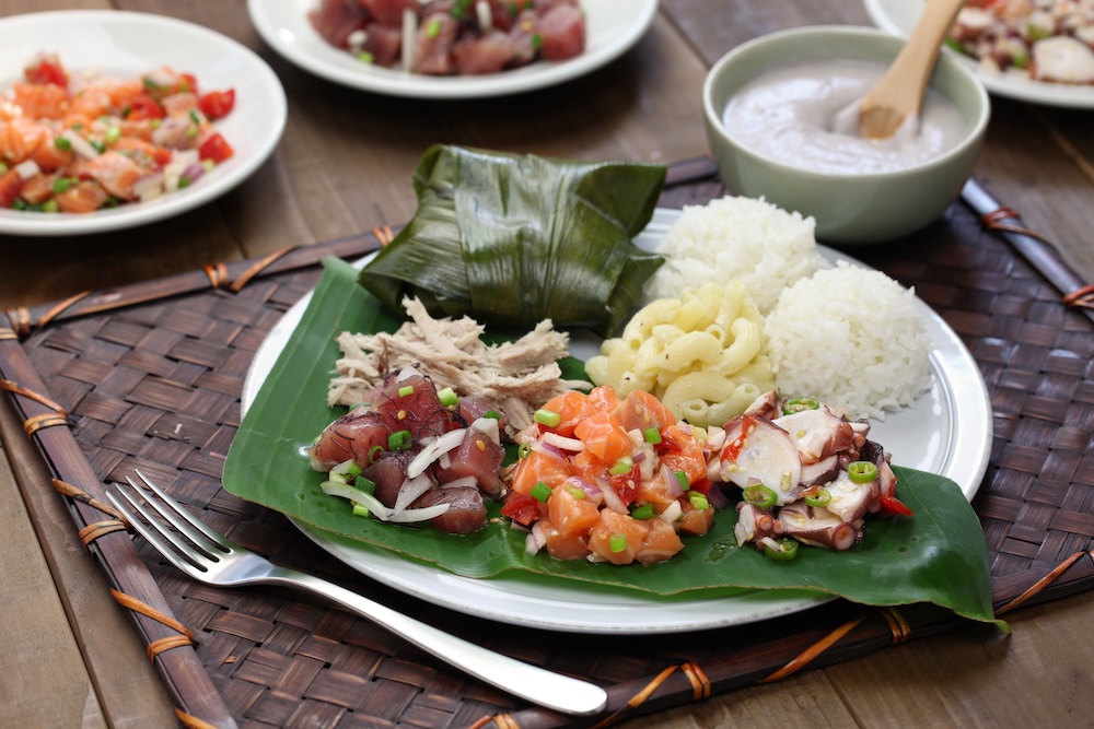 Hawaiian traditional plate lunch.