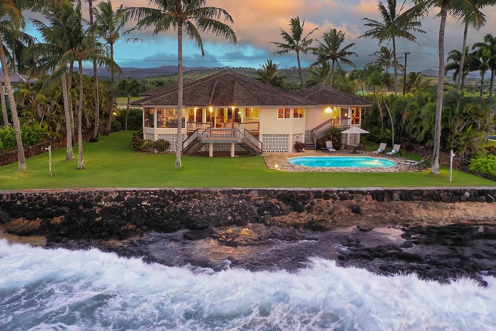 Honu Laui a home with oceanfront views.